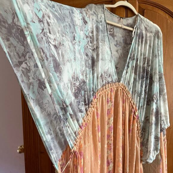 Free People Know Me maxi top blouse duster dress cover up long length M medium - Picture 13 of 14